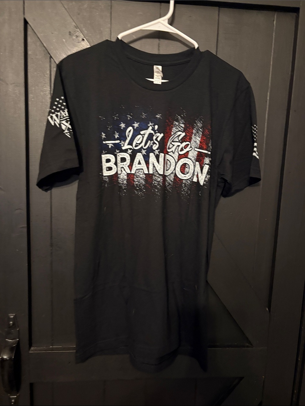 American Apparel Black 'Let's Go Brandon' Short-Sleeve Graphic Tee